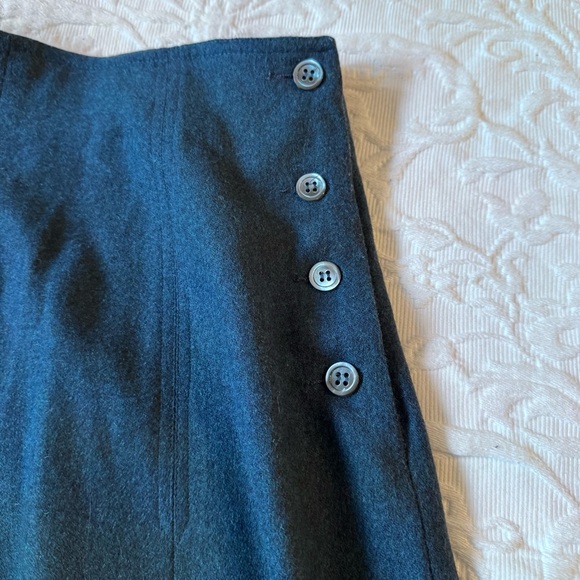 Vintage Liz Claiborne Wool blend ALine Elegant Teal Women's Skirt - Picture 3 of 8